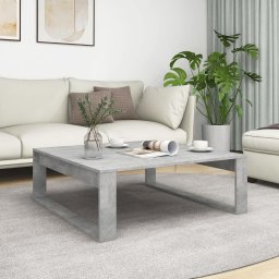 Masuta de cafea, gri beton, 100x100x35 cm, PAL GartenMobel Dekor