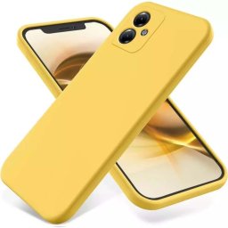 BestCase® Husa Premium Silicon, Compatibila Cu Motorola Moto G54 Power Edition, 1.2MM Slim, Microfibra in interior, Antisoc, Rezistent la socuri, Protectie Camera, Yellow