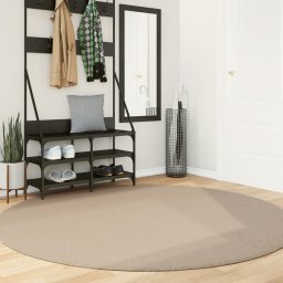 Covor HUARTE, fir scurt, moale si lavabil, nisipiu, Ø 200 cm GartenMobel Dekor