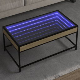 Masuta de cafea cu LED infinity, stejar sonoma, 90x50x41 cm GartenMobel Dekor