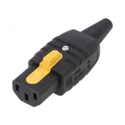 Conector de alimentare IEC C13 cu blocaj 250V/10A, 3-122-073