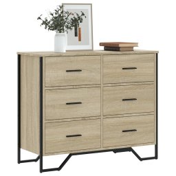 Comoda cu sertare, stejar sonoma 91x35,5x74,5 cm lemn prelucrat GartenMobel Dekor