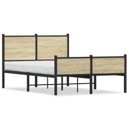 Cadru pat metalic cu tablie la cap/picioare, 120x200 cm GartenMobel Dekor