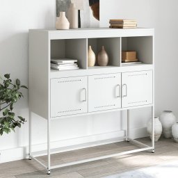Dulap, alb, 100,5x39x107 cm, otel laminat la rece GartenMobel Dekor