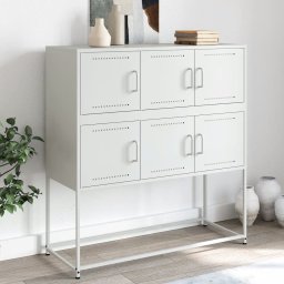 Dulap, alb, 100,5x39x107 cm, otel laminat la rece GartenMobel Dekor
