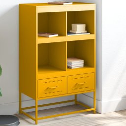 Dulap înalt, galben mustar, 68,5x39x111,5 cm, otel laminat rece GartenMobel Dekor