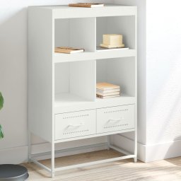 Dulap înalt, alb, 68,5x39x111,5 cm, otel laminat la rece GartenMobel Dekor