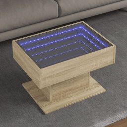 Masuta de cafea cu LED stejar sonoma 70x50x45 cm lemn prelucrat GartenMobel Dekor