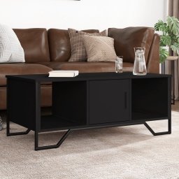 Masuta de cafea, negru, 100x51x40 cm, lemn prelucrat GartenMobel Dekor