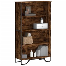 Biblioteca, stejar fumuriu, 80x31x137,5 cm, lemn prelucrat GartenMobel Dekor