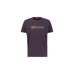 ALPHA INDUSTRIES Tricou maro deschis / mov mură / alb