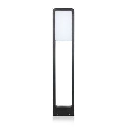 Bollard Lamp 10W, LED Cip SAMSUNG, Corp Negru, IP65, Lumina Calda 3000K, 163x57x800mm