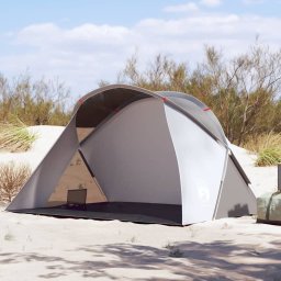 Cort de plaja 2 persoane pop-up, gri, impermeabil GartenMobel Dekor