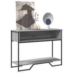 Masuta consola, gri sonoma, 100x35x74,5 cm, lemn prelucrat GartenMobel Dekor
