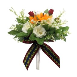 Buchet Mireasa din flori de matase, Traditional - ILIF408019