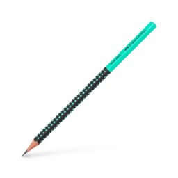 Creion grafit two tone fara radiera cu grip 2001 Faber Castell negru-turcoaz 517012