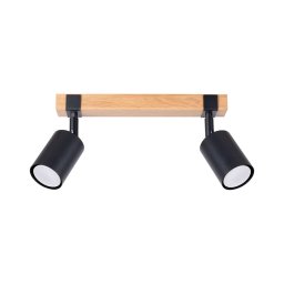 Spot Sollux SL.1344 FAGER 2xGU10/10W/230V negru