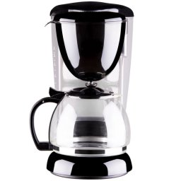 Cafetiera electrica Rosberg R51170C, 800W, 10-12 cesti, Sticla ignifuga, Negru/Alb