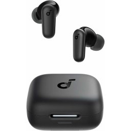 Casti wireless Soundcore P30i, Tehnologie Noise Cancelling, 2-in-1 carcasa si stand, IP54, Bluetooth 5.4 Negru