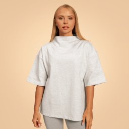 BeastPink Tricou pentru femei Oversized Bliss Grey S