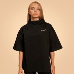 BeastPink Tricou pentru femei Oversized Bliss Black XS