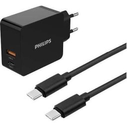 Incarcator de retea DLP2621C/12 Fast Charger USB,USB Type-C 30W Cablu USB Type-C la USB Type-C Negru
