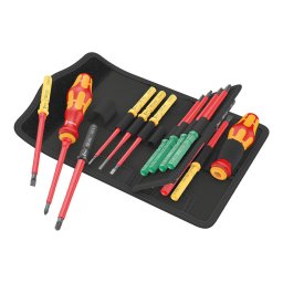 Trusa VDE 17 Universal 1 cu 2 manere si 15 biti interschimbabili 17 piese WERA Kraftform Kompakt 05006611001