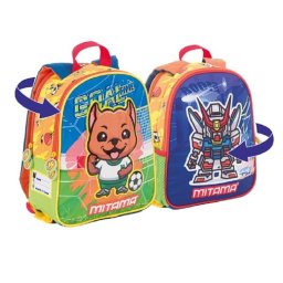 Rucsac Gradinita, Mitama, 2in1 cu 2 Fete, Bretele Reversibile, Spinny - Dog & Robo, 31x25x10cm
