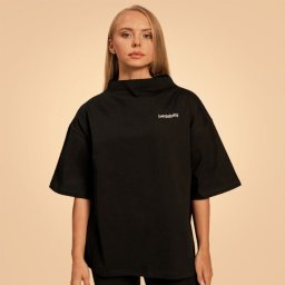 BeastPink Tricou pentru femei Oversized Bliss Black S
