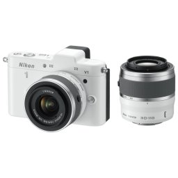 Nikon 1 v1 dualkit 10-30mm + 30-110mm vr (white)
