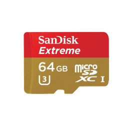 64gb msdhc extreme u3 cls10 90mb/s + adaptor sd