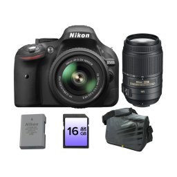 Nikon d5200 dzk (18-55vrii+55-300vr)+bag+16gb+batt
