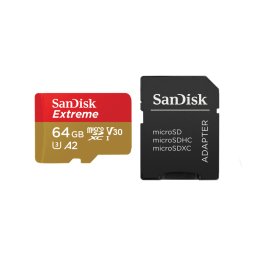 Extreme microsdxc 64gb + sd adapter 160mb/s a2