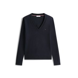 TOMMY HILFIGER Pulover bleumarin / roșu / alb