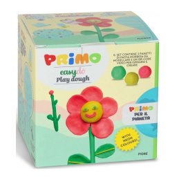 Cub creativ Morocolor Primo Cubido plastilina, 3 culori a 60 g, design floare