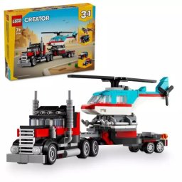 LEGO® Creator: 3 în 1 Camion cu platformă și elicopter 31146