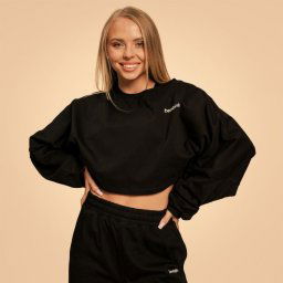 BeastPink Hanorac pentru femei Cropped Bliss Black S