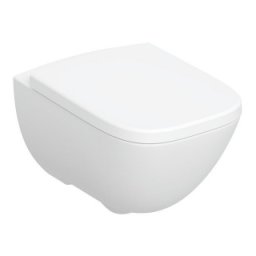 Set vas wc suspendat Geberit Selnova Premium Square Rimfree cu capac inchidere lenta