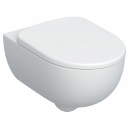 Set vas wc suspendat Geberit Selnova Premium Round Rimfree cu capac inchidere lenta