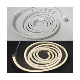 Bandă LED flexibilă NEON LED/5V 1,8 m alb