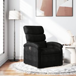 Fotoliu rabatabil, negru, material textil GartenMobel Dekor