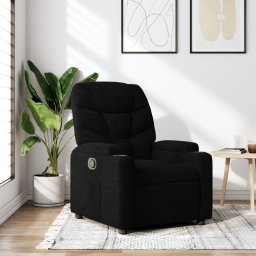 Fotoliu rabatabil, negru, material textil GartenMobel Dekor