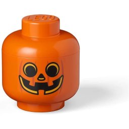 Room Copenhagen LEGO Storage Head "Pumpkin", small, storage box (orange / black)