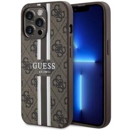 Husa Guess GUHMP13LP4RPSW iPhone 13 Pro / 13 6.1" brown/brown hardcase 4G Printed Stripes MagSafe