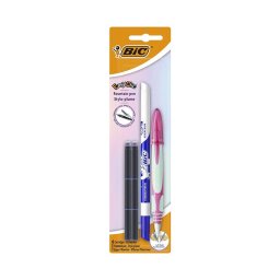 Set: Stilou Bic Easy Clic + pic cu rescriere + 6 patroane patroane