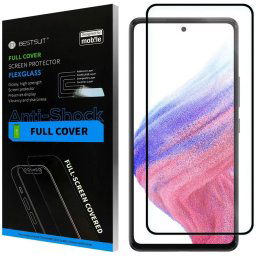 Folie Protectie Ecran Bestsuit pentru Samsung Galaxy A53 5G, Sticla Flexibila, Full Face, Full Glue, 3D, Neagra