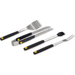 Ustensile gatit Set 4 Ustensile gratar, FZG 9015, Negru/Argintiu