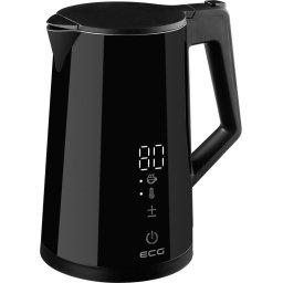 Fierbator Cana electrica ECG RK 1893 Digitouch Black, 2200 W, 1,7 litri, control tactil, negru