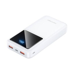 Baterie externa FHLW0, 20000mAh, Micro-USB, USB-C, 2xUSB-A, 22.5W Alb
