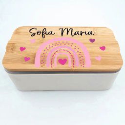 Cutie De Pranz Pentru Scoala Personalizata - Curcubeu